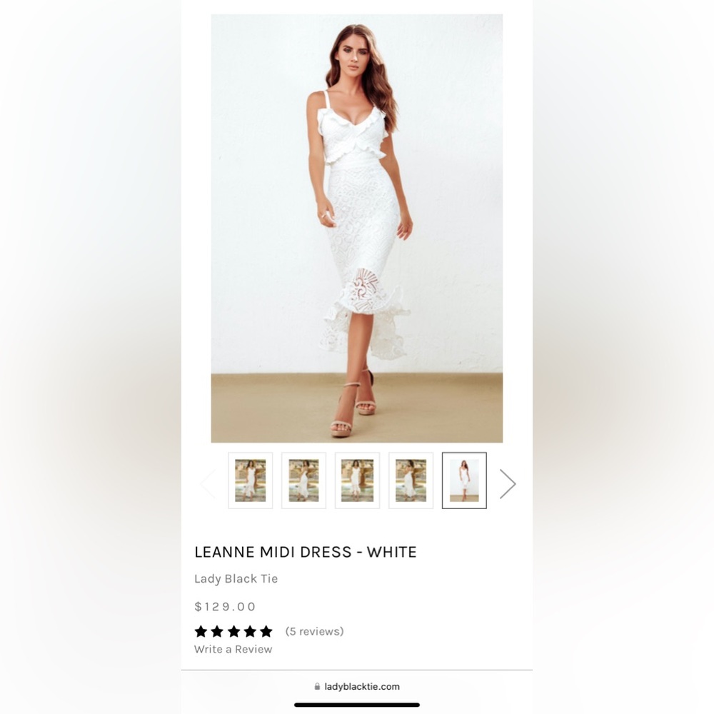 COPY - Lady black tie Leanne midi dress
